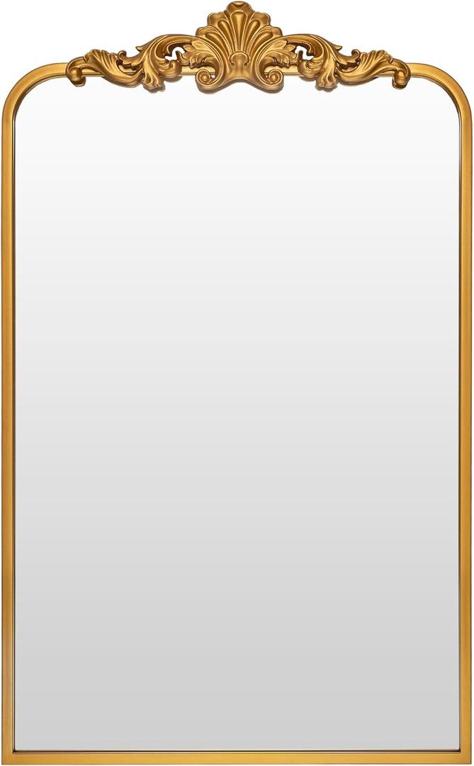 Ruomeng Wall Mirror, Traditional Vintage Baroque Mirror, Gold Framed Mirror for Bathroom, Entryway, Living Room, Hallway, 19 x 30.5