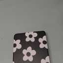 Uppuppy for iPad Mini 7/6 Case - for iPad Mini 6th/7th Generation Cases Women Cute Folio Cover with Pencil Holder Girls Girly Black Flower Pretty Rotating Stand for Apple Mini 6/A17 Pro Case 8.3 Inch