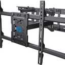 Full Motion TV Wall Mount Articulating Arms Swivel Tilt Rotation for Most 37-84 Inch OLED, LCD, LED Flat Curved TVs, Extension to 24 inch Wood Stud up to 132lbs Max VESA 600x400mm by Pipishell