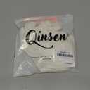 QINSEN Women's Square Neck Sleeveless Double-Layer Tank Tops Basic Tight T Shirts (Large, Beige)