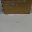 TOSSWARE POP 14oz Vino SET OF 12, Recyclable, Unbreakable & Crystal Clear Plastic Wine Glasses, 12 Count (Pack of 1)