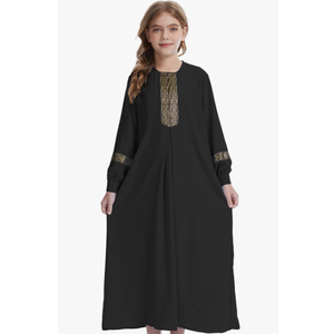 GYQMBT Long Sleeve Muslim Dress for Abaya,Islamic Clothes,Prayer Clothes Robe. Size 140