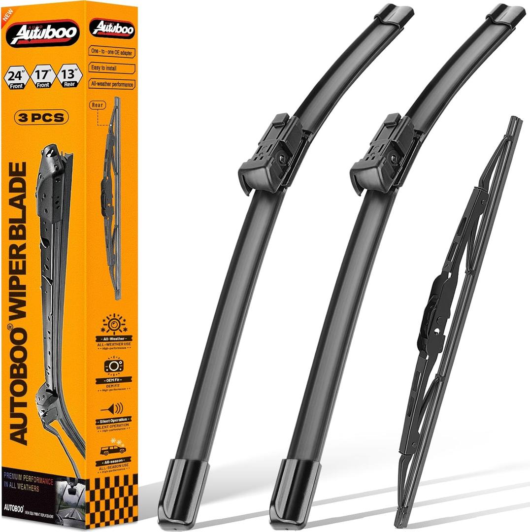 OEM Windshield Wiper Blade Replacement for GMC Terrain Chevy Equinox 2010-2017 Original Equipment Wiper Blade Set- 24+17+13 (Set of 3)