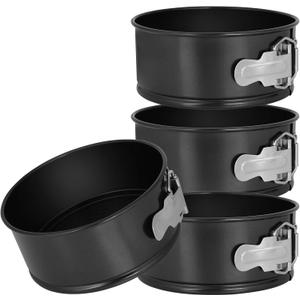 4pcs 6 inch springform panspring form pan for cheesecake with a detachable bottomcake molds suitable for baking kitchensblack