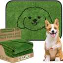 Qeils Reusable Puppy Pads, Washable Pee Pads for Dogs 2 Pack Durable Absorbent Leakproof Dog Training Pads for Home or Travel, Non-Slip Wee Wee Pads Potty Pads 18"x24" (18"x24"(Pack of 2))