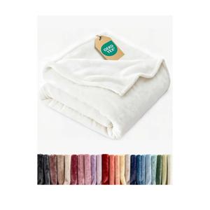 Ultra Soft Fleece Blanket Queen Size - Flannel Fleece Luxury Queen Blanket - Lightweight for Couch Bed Chair - Thick, Warm and Breathable - All Season Cozy Fuzzy, Anti-Static Microplush Bedding, White