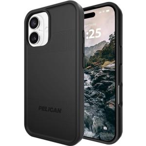 Pelican Protector iPhone 16 Case [Compatible with MagSafe] Rugged Magnetic Phone Case with 16ft Military-Grade Drop Protection - Heavy Duty Phone Cover for iPhone 16 - Black