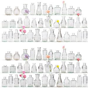 72 Pcs Bud Vase Set, Vases for Centerpieces, Cute Glass Bud Vases in Bulk, Small Vases for Flowers, Clear Vase Set for Wedding Decorations, Home Table Flower Dcor