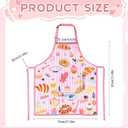2 x Cute Baking Apron for Women, Kitchen Cooking Aprons for Women with 2 Pockets, Funny Baking Gifts for Women