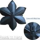 Metal Flower Wall Art Decor, 10 Rustic Modern Floral Sculpture, Distressed Iron Wall Hanging Home Decoration Accent Artworks for Indoor Kitchen Bedroom Living Room Office Outdoor Garden Patio