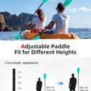 Abahub Adjustable Kayak Paddle 210-230 cm/ 230-250 cm Floating Kayaking Oars Boating Oars Canoeing Oars Black, 82.6''- 90.5''
