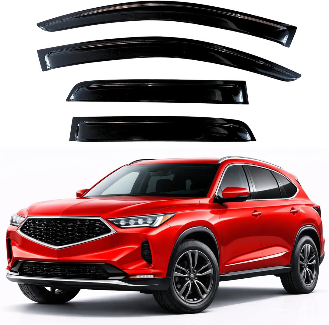 KPY Rain Guards Fit for 2022-2026 Acura MDX, Out-Channel Window Visors Vent Wind Deflectors 4PC, Car Accessories for 22-26 Acura MDX