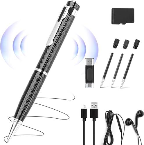 64GB Voice Recorder with Playback: Digital Recording Device with Intelligent Noise Reduction for Meetings | Lectures | Course - Portable Audio Recorder for Student | Workplace Use | Interpreter