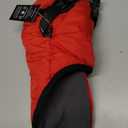 Dog Winter Coat,Warm Jacket Paded Fleece Pet Vest with Built in Harness, Windproof Reflective Cozy Adjustable Snow Pet Coat Clothes with Zipper for Medium Dogs (Red)