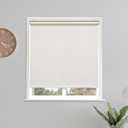 Sunoff Blackout Roller Shades Blinds Cordless for Windows Pull Down Room Darkening Door Blinds with Thermal Insulated Easy to Install for Living Room,Bedroom,Home,Office Bathroom Beige 23" W x 72" H