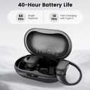 Wireless EarHook Earbuds,Bluetooth 5.4 Open Ear Sports Headphones,Air Conduction Over The Ear Headphones,40Hrs Playtime,IPX5 Waterproof Earphones for Worksout Running