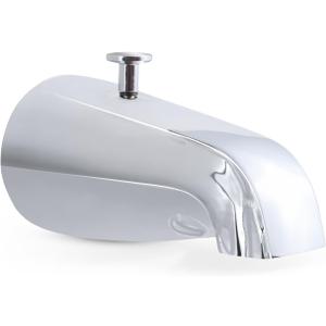 Tub Spout 1/2 IPS Thread Bathtub Faucet with Diverter at Back Chrome Plated Finish
