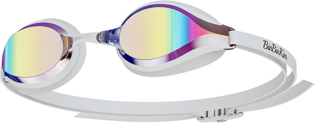 Racing Swimming Goggles for Adult and Youth 180°Wide Clear View Anti Fog/UV No Leakage Swim Glasses for Men Women