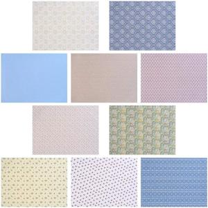 10 Sheets Dollhouse Wallpaper Miniatures Dolls House Floor Paper Card Sticker Effect Paper Flooring Paper Gloss Card Sheet Mini Lovely Wall Paper DIY 1/12 1/6 Scale Dolls House Floorboards Real Life