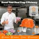 CL003 Commercial Vegetable Dicer with 2 Blades, 1/4"x1/4" Food Prep Cutter | Heavy-Duty Manual Tabletop Cuber for Onion, Tomato & Potato, Orange Chopper for Restaurant, Food Truck & Kitchen
