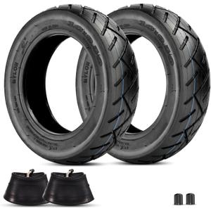 RUTU 10 x 2.50 Tire or Inner Tube and Tire Set Replacement for Smart Self Balancing Electric Scooters, Hover Board Fits 10" Scooter Wheels, 36v, 48v, 400w, 500w, 800w Hub Motor