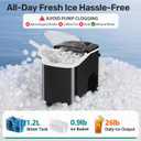 OLIXIS Countertop Ice Maker with Self-Cleaning, Portable Ice Maker Machine with Scoop, 26Lbs/24H, 9 Cubes in 6 Mins, 2 Sizes of Bullet for Home, Kitchen, Office, Black