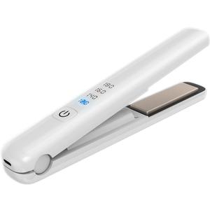 Cordless Hair Straightener, Portable Flat Iron 4 Temperature Options and 20S Fast Heating, Long-Life Battery Ceramic Hair Straightener, Travel Size USB Rechargeable (White)