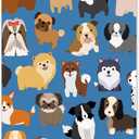 Fashion A4 Clipboard, Standard Letter Size 9" x 12.5", Decorative Wooden Clipboard with Low Profile Metal Clip for Office, School, Teachers, Cute Dogs