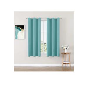 Curtains 63 inches Long for Bedroom - 2 Panels Set Grommet Thermal Insulated Room Darkening Curtains for Living Room