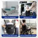 Patient Lift Transfer Belt for Wheelchair to Car/Bed, Emergency Evacuation Chair Stair Lift Assist pad, Portable Home Slide Board Sling Seat Cushion for Transferring Elderly and Disabled People.