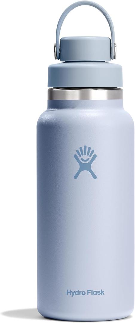 Hydro Flask Water Bottle - Insulated Stainless Steel - Wide Mouth Chug Lid, Non Spill, Leakproof in 32 Oz Surf Blue