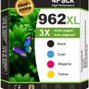 962XL Ink Cartridge Combo Pack Compatible for HP962xl 962 XL Printer for OfficeJet Pro 9010e 9012e 9014e 9015e 9016 9018e 9019e 9020e 9022e 9025e 9028e Printers; Black and Color Ink Cartridge(4-Pack)