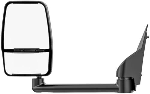 Driver Side Tow Mirror Compatible with 2003-2019 Chevy Express/GMC Savana 1500 2500 3500, Left Side Manual Folding Adjustable Towing Van Mirrors Replacement