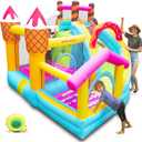 Doctor Dolphin Bounce House for Kids, Indoor Bouncy House, Inflatable Bouncy Castle, Kids Bounce House with Slide, Jump House Outdoor for Backyard Party