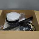 Asyko Ceiling Fans with Lights, 46" Low Profile Ceiling Fan with Light and Remote Control, Flush Mount, Reversible, Dimmable, Noiseless, Black Ceiling Fan for Bedroom