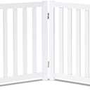 Amazon.com : LZRS 2-Panel Wooden Free Standing Foldable Dog Gate Indoor  Solid Hardwood 24" High, Step-Over Safety Pet Gate for Doorways, Stairs & Small Spaces - Indoor Use, White : Pet Supplies