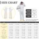 Professional Bee Suit - Beekeeping Suit Beekeeper Suit for Men Women with Sheepskin Gloves& 2 Ventilated Fencing Veil Hood(XXL)
