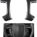 2PCS Car Trim Cover Carbon Style ABS Decal Sticker fits for Chevrolet Silverado Tahoe Express Suburban Avalanche/GMC Savana Sierra Yukon/Buick Enclave/Hummer H2 / Cadillac Escalade Accessories