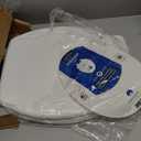 Mayfair Sculptured Ivy Toilet Seat, Easy Clean Hinges with Durable Wood Seat, Made in USA, Round, White