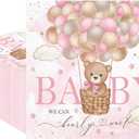 80Pcs We Can Bearly Wait Paper Napkins Bear Disposable Napkins for Baby Shower Bear Printed Decorative Napkins for Party Supplies Table Decor (Pink)