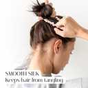 OLESILK Silk Hair Tie - 100% Mulberry Silk Scrunchies, Soft and Gentle Hair Accessories, Skinny for Women with Thin Fine Hair, 3 Count, Brown