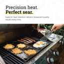 Lodge Double Play Reversible Cast Iron Grill/Griddle - Dual-Sided with Double Burner Configuration for Eggs, Pancakes, Burgers & More - Seasoned, Non-Toxic Cookware - Heavy-Duty Grill Pan - Black