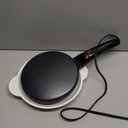 Moss & Stone Electric Crepe Maker  8 Portable Crepe Pan Nonstick with Dipping Plate, Auto Shut-Off, On/Off Switch, Even Heating & One Automatic Temperature Control  Compact Crepe Maker (Black)