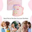 SDKWDH LED Light Therapy Mask, Red Light Therapy for Face - Red Light for Anti-Aging & Wrinkles, Blue for Acne, IR for Deep Repair, At-Home Device, FDA Cleared, Portable & Rechargeable, Pink