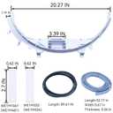 Dryer Bearing Kit WE49X20697 Replacement for GE WE3M26 Top Front Drum Bearing, WE9M30(WE09X20441) Drive Belt, WE12M29 Bearing Slides, WE1M1067 WE1M504 Glide Slides