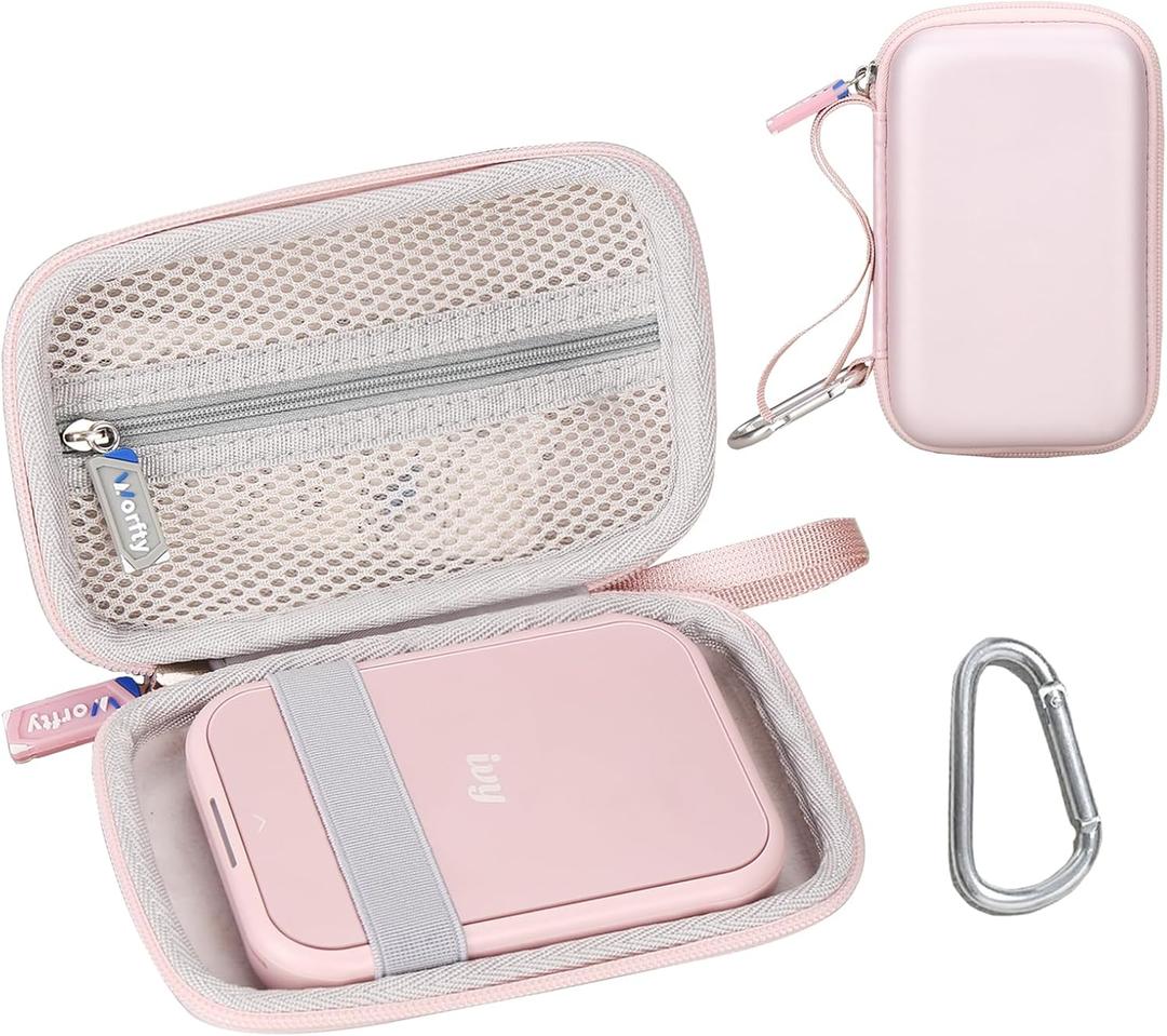 Hard Case for Canon Ivy 2 Mini Photo Printer, Carrying Case for Canon Printer Mini IVY CLIQ+ / CLIQ/CLIQ 2/ +2 Instant Camera, Mesh Pocket fits Paper Cable, Rose Gold(Box Only) (Rose Gold)