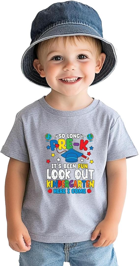 Kindergarten Shirt for Girls Boys Kids Toddler First Day of School Shirts Back to School in My Kindergarten Era Tshirt 2T-7Y (Here I Come)