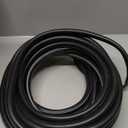 25FT 5/8 Heavy Duty Rubber Garden Hose - 200psi Working, 1000psi Burst - Hot/Cold Water - Five-Layered Braiding for Durability - Versatile for Gardening, Agriculture, Construction(Black)