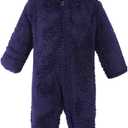Hudson Baby Unisex Baby Fleece Sleep and Play (3-6 Months, Navy Bear)
