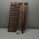 Indoor Plant Stand for Multiple Plants 2 Tier Wood Corner Plant Shelf Rack with Planter Hanger Outdoor Flower Pot Stand Holder for Yard Patio Garden Balcony Porch Living Room ( Rustic X-Cross)